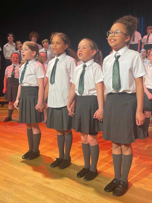 KSPA pupils in costume during a school production at The Whitstable School